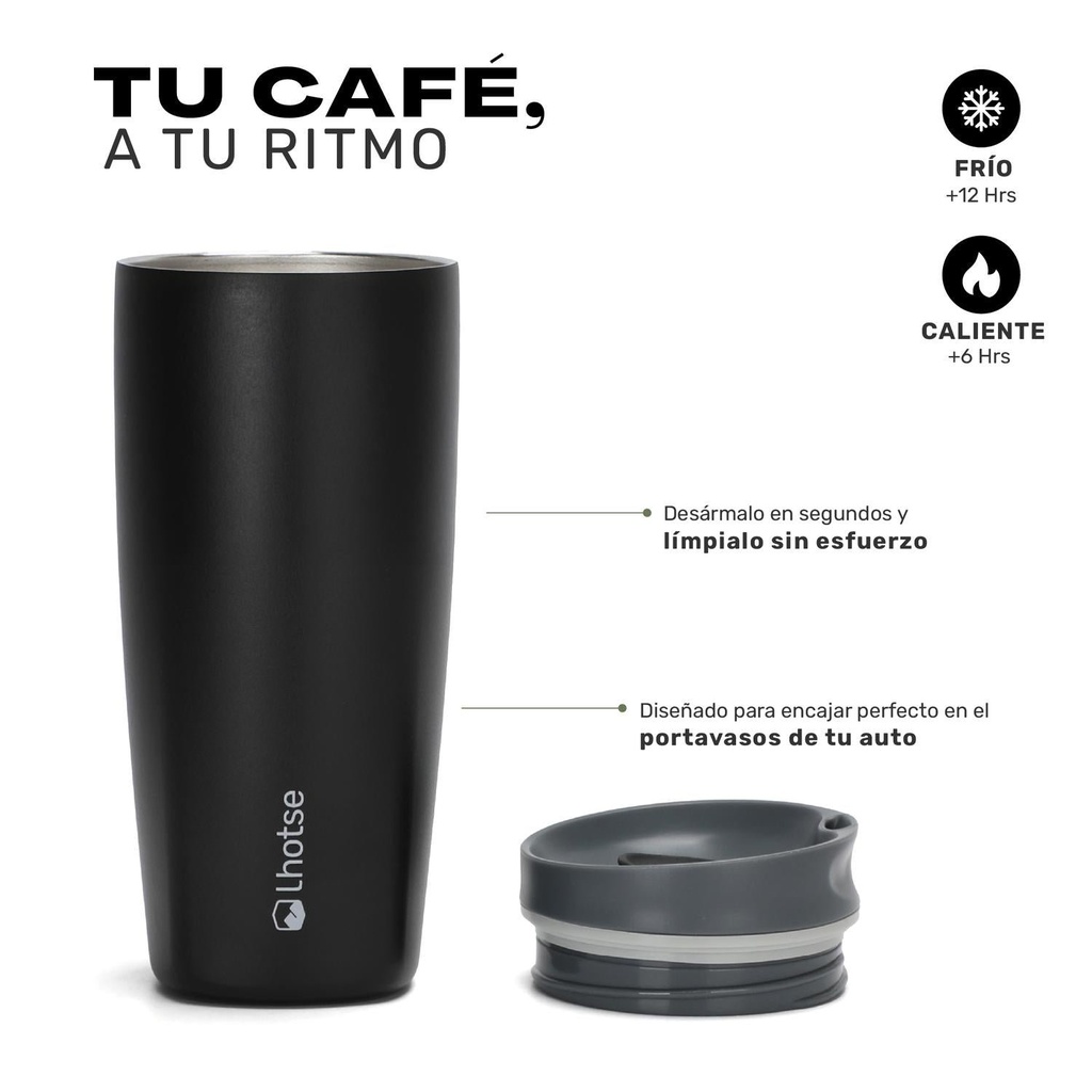 Vaso Mug Térmico Agua Café Termicup 590 ml Acero Inox Lhotse 5