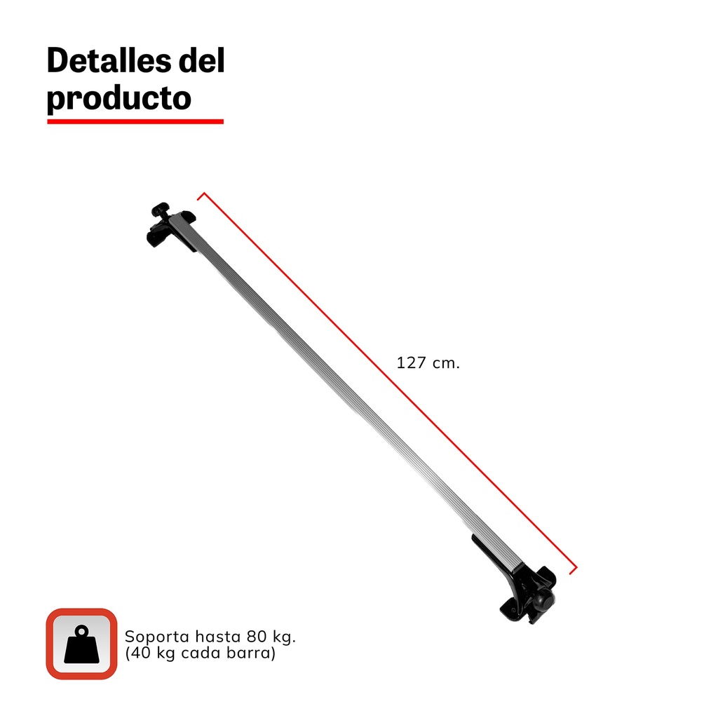 Barra portaequipaje Xcross Xroad de 127 cm