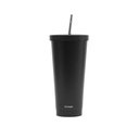 Vaso Térmico Tumbler 750ml con Tapa y Bombilla Negro Simplit (estudio)