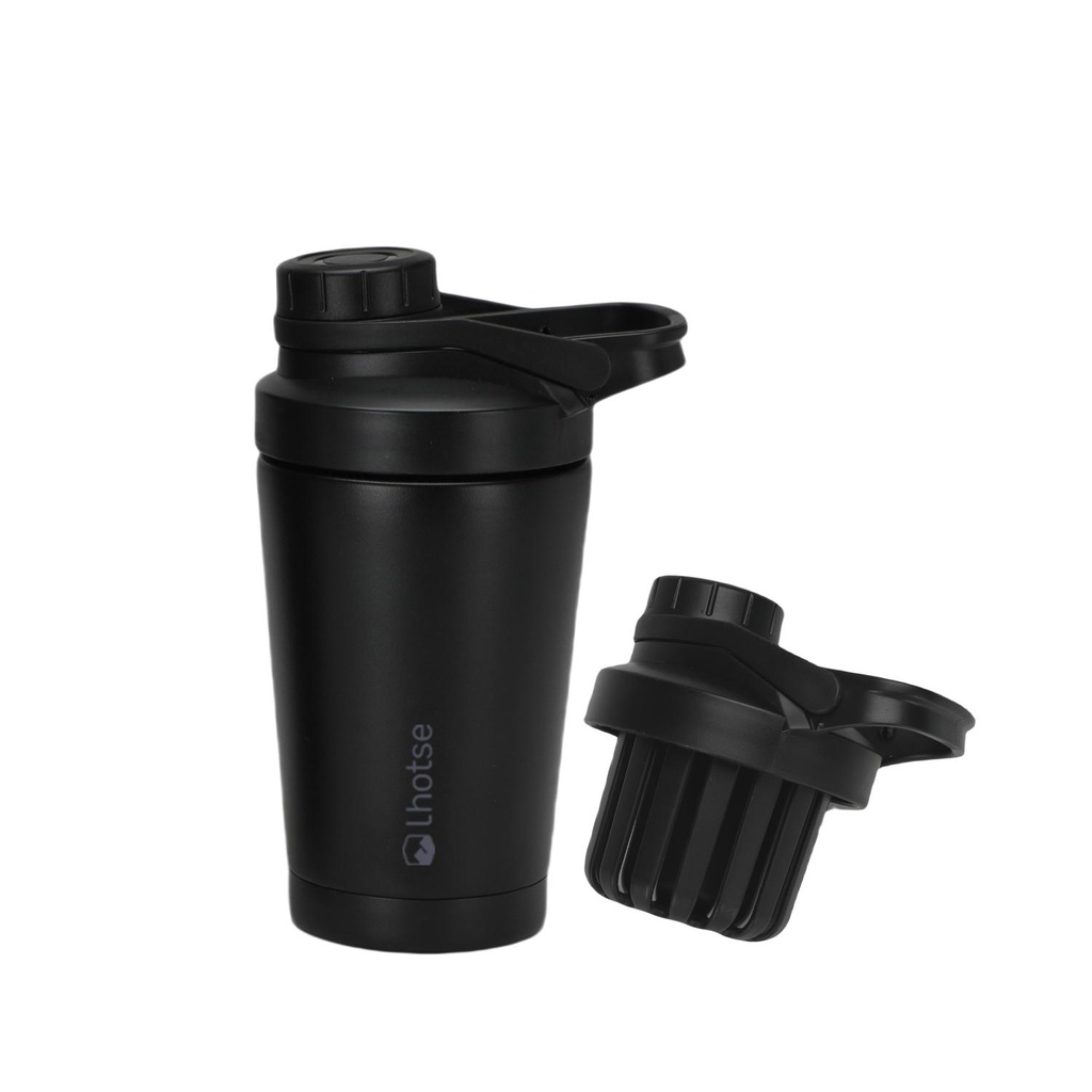 Shaker Vaso Proteina Acero Inoxidable NutriCore 500ml Lhotse (estudio)