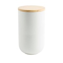 Contenedor Cerámica Hermético Tapa Madera L Blanco Simplit (estudio)