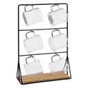 Soporte Y 6 Tazas De Cafe De Vidrio 100 Cc (estudio)