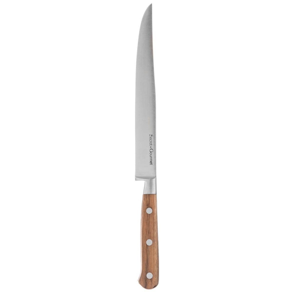 Cuchillo Trinchador Acero Inox Mango Acacia 33 cm 5Five (estudio)