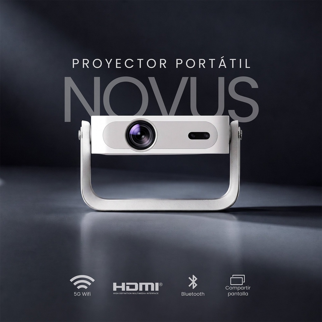 Proyector Portátil Smart Novus 17000lm WiFi BT Android LEVO 2