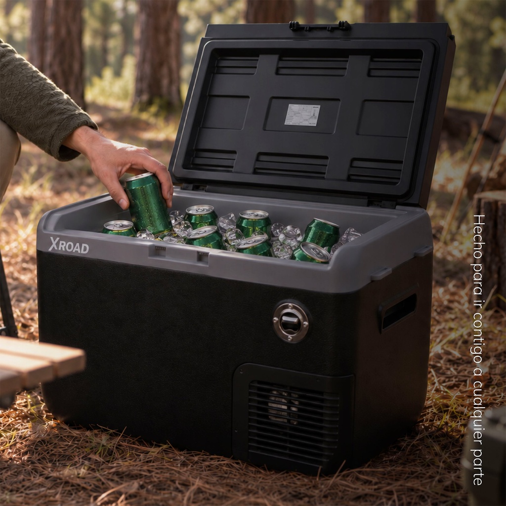 Cooler Freezer Eléctrico Portátil 40L -20°C 12V-220V Gris Xr 8