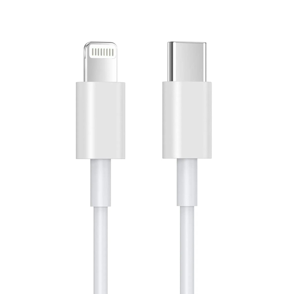 Cable De Carga USB-C a Lightning 1 Mt Blanco LEVO (estudio)