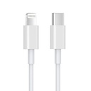 Cable De Carga USB-C a Lightning 1 Mt Blanco LEVO (estudio)