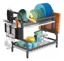 Secaplatos Escurridor 2 Niveles 17 Platos Negro Simplit (estudio)