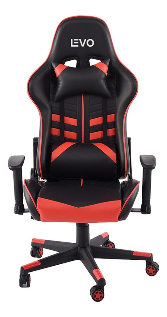 Silla Gamer Escritorio Ergonómica Negra Roja Levo (estudio)