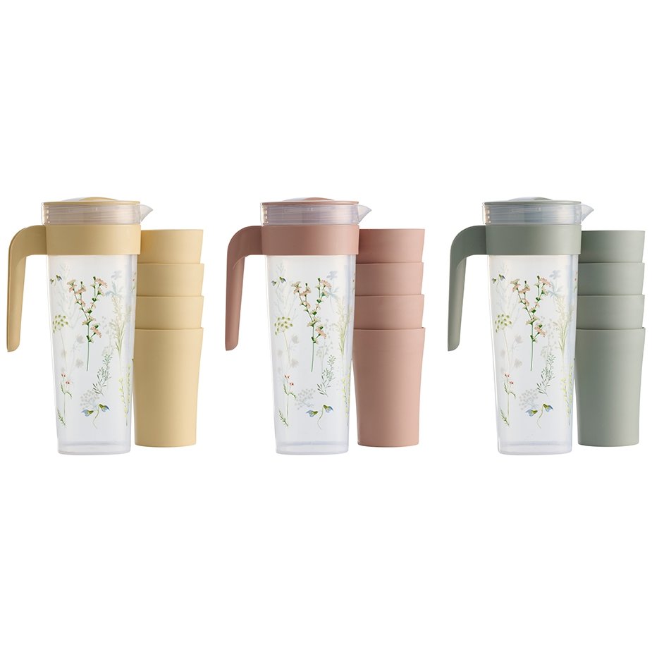 Jarra Con 4 Vasos Polipropileno 1,1L