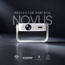 Pack Proyector Portátil Novus + Telón 100" Blanco LEVO 2