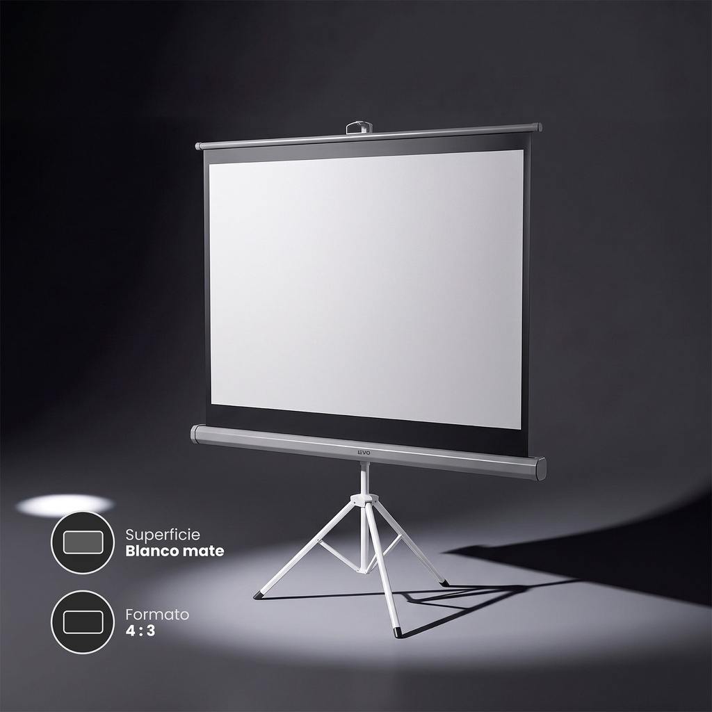Pack Proyector Portátil Novus + Telón 100" Blanco LEVO 6