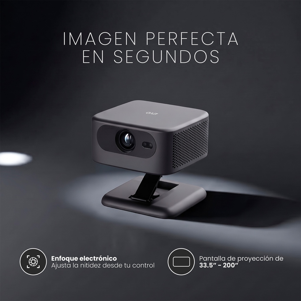 Pack Proyector Portátil Flux + Telón 100" Blanco LEVO 3