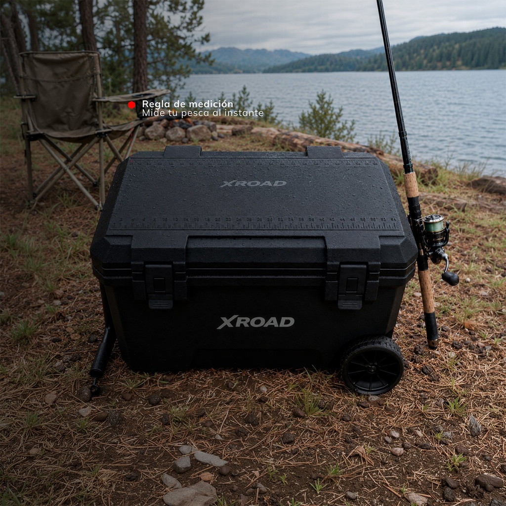 Cooler Portátil 50L con Ruedas Negro Xroad 4