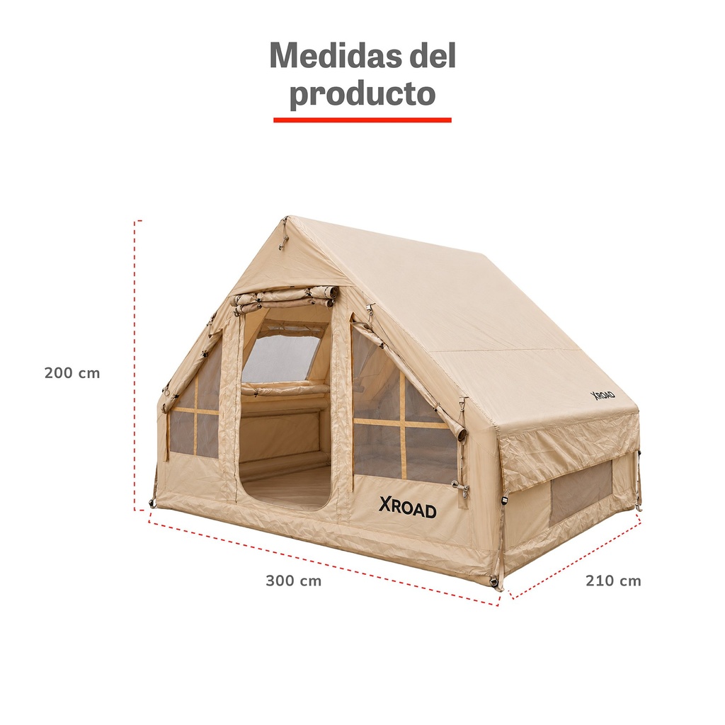 Carpa Inflable 4 Personas 3 Estaciones Impermeable Xroad 6
