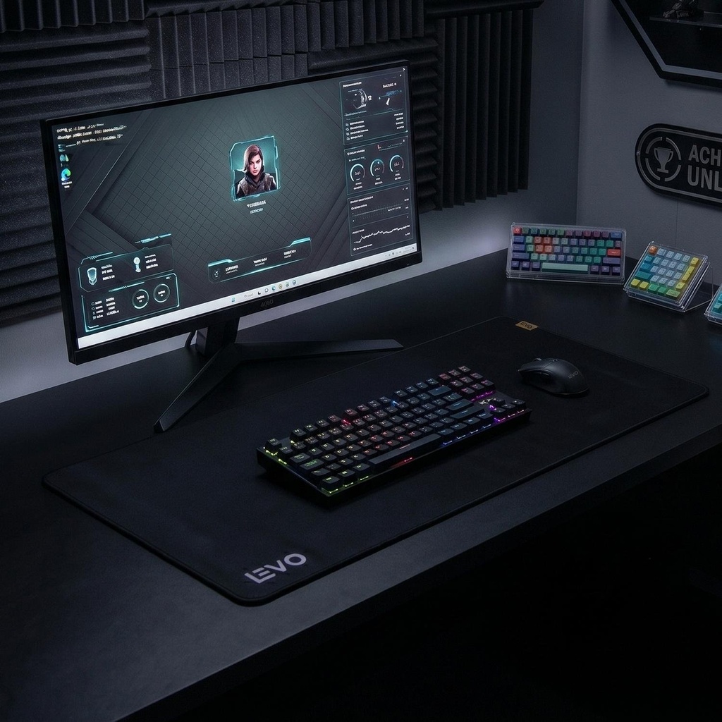 Kit Gamer Teclado + Mouse Nova Series + Mousepad XXL LEVO