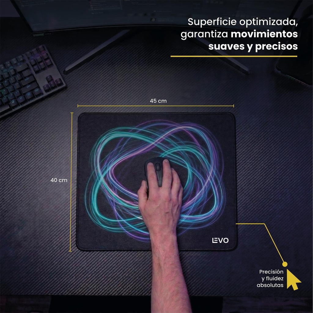 Kit Gamer Teclado + Mouse Nova Series + Mousepad L LEVO