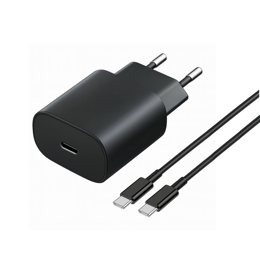 Cargador Super Rápido 25W + Cable De Carga Rápida 1Mt LEVO