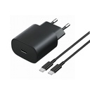 Cargador Super Rápido 25W + Cable De Carga Rápida 1Mt LEVO