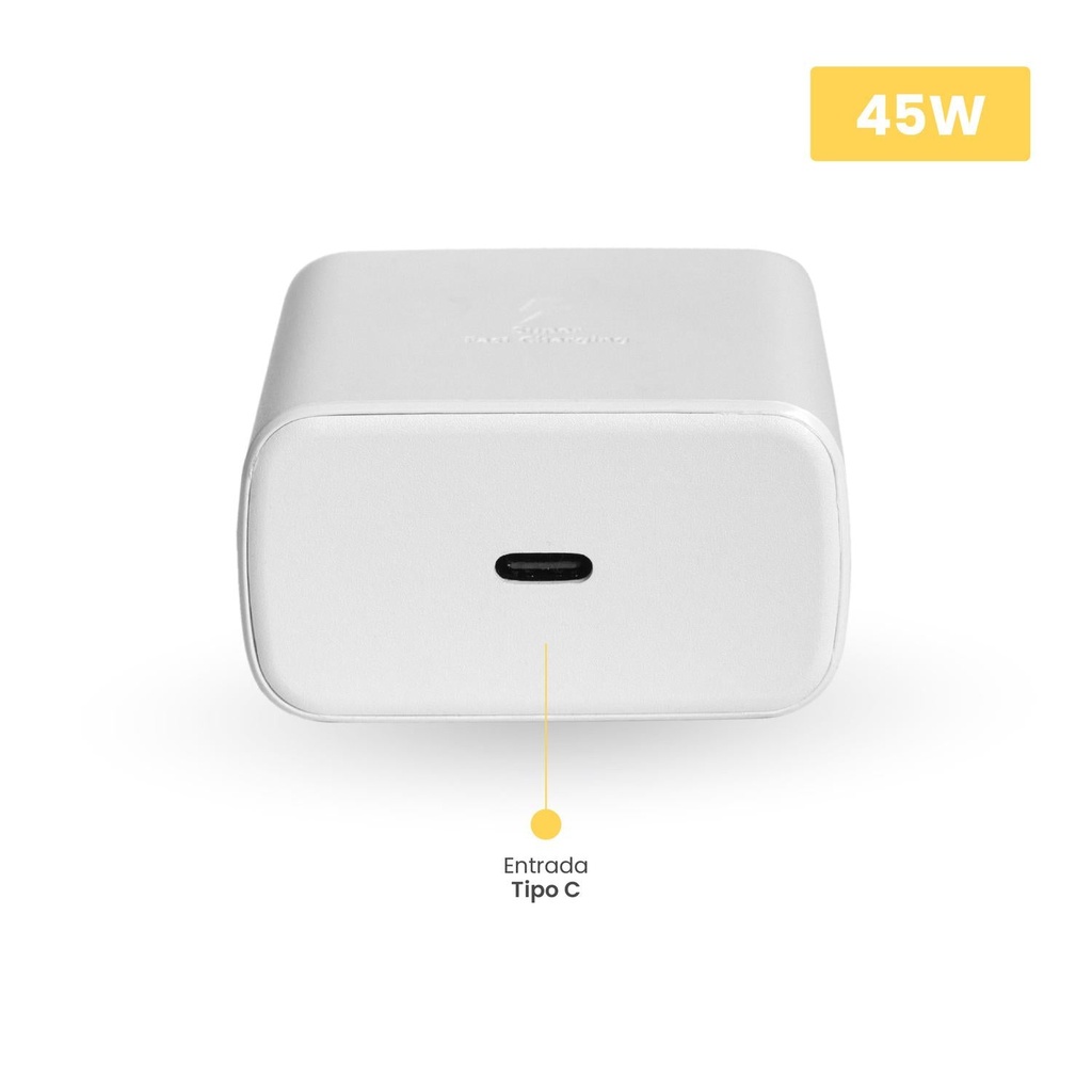 Cargador Ultra Rápido 45W + Cable De Carga Rápida 1Mt LEVO