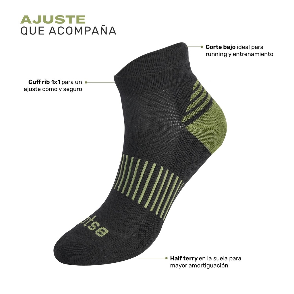 Calcetines Deportivos Corte Tobillo Vora 3 Pares Lhotse