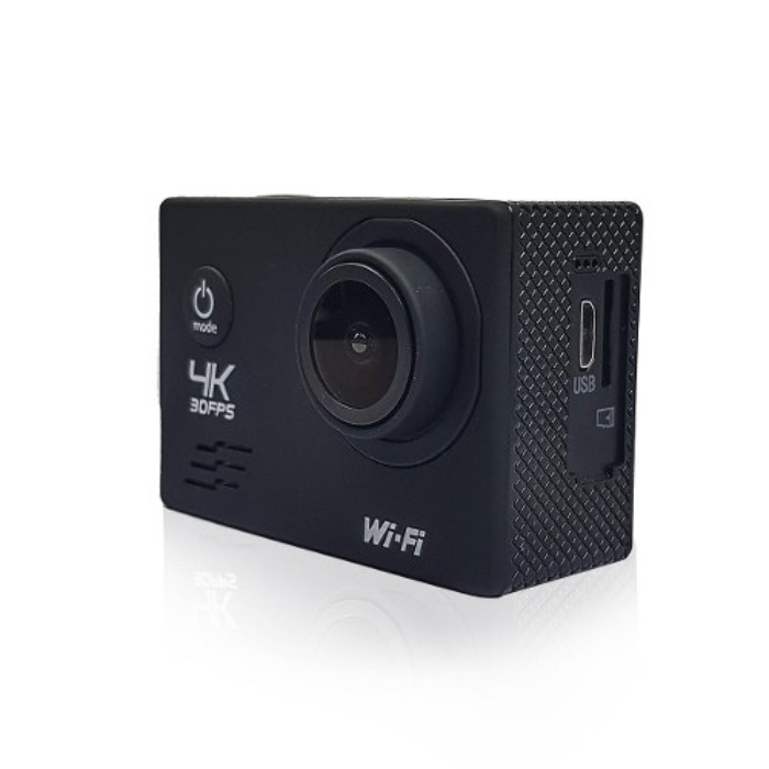 El frente: lente de 170°, 4K 30 fps y WiFi