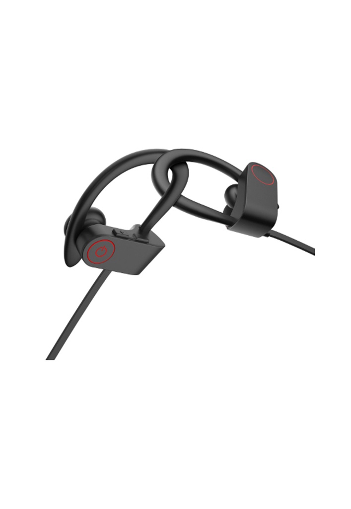 De perfil, con el cable recogido