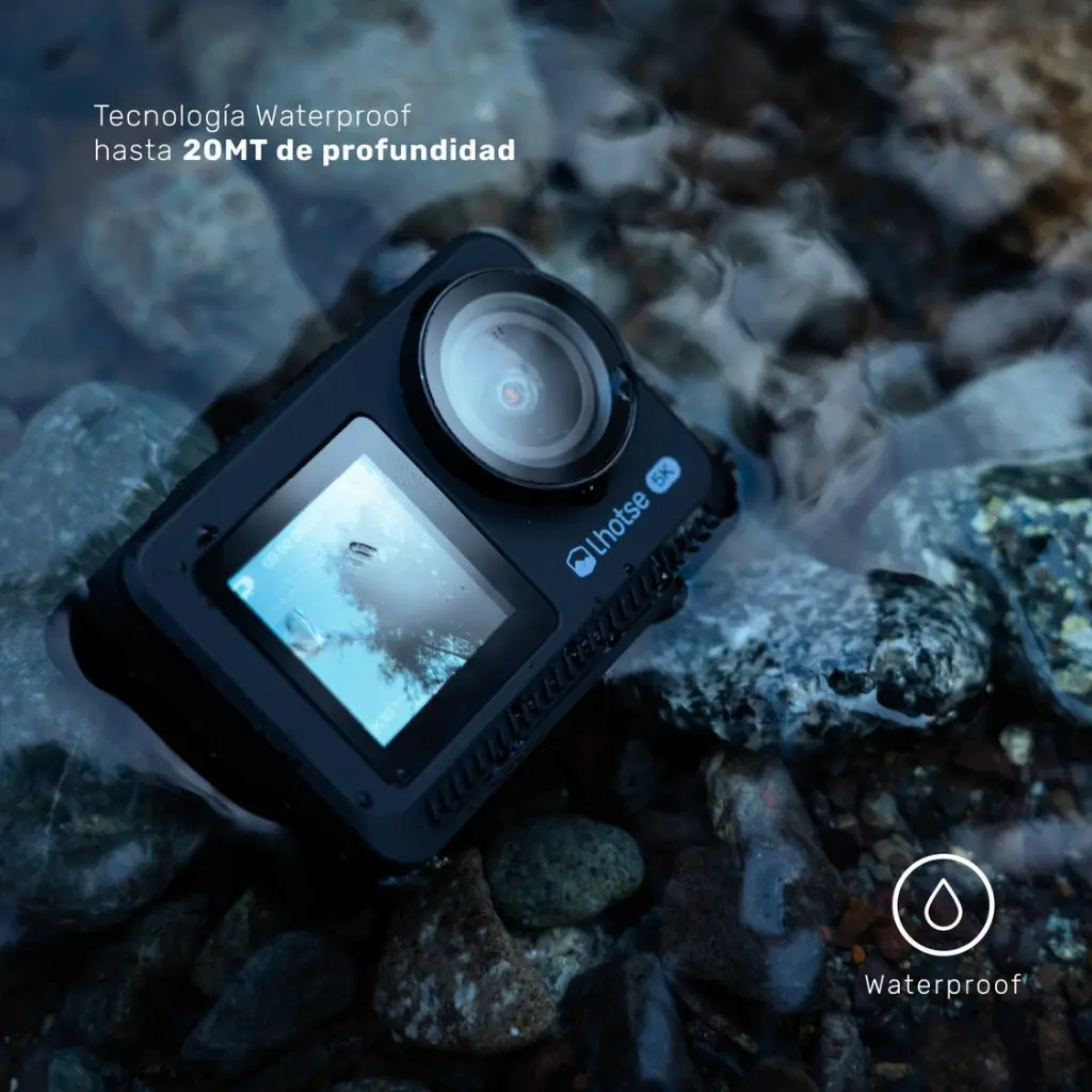 Waterproof hasta 20 metros, sin carcasa