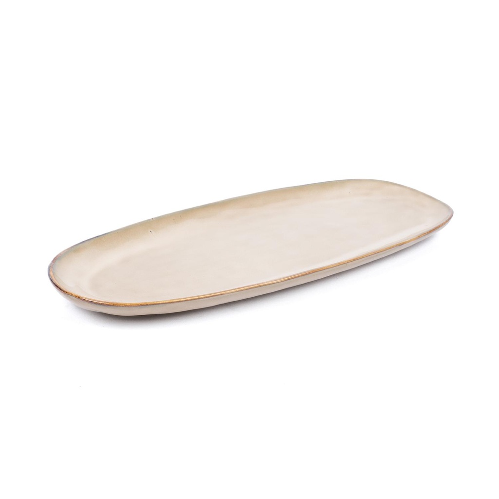 Fuente Ovalada Aperitivo Cerámica 36 cm Siena Simplit