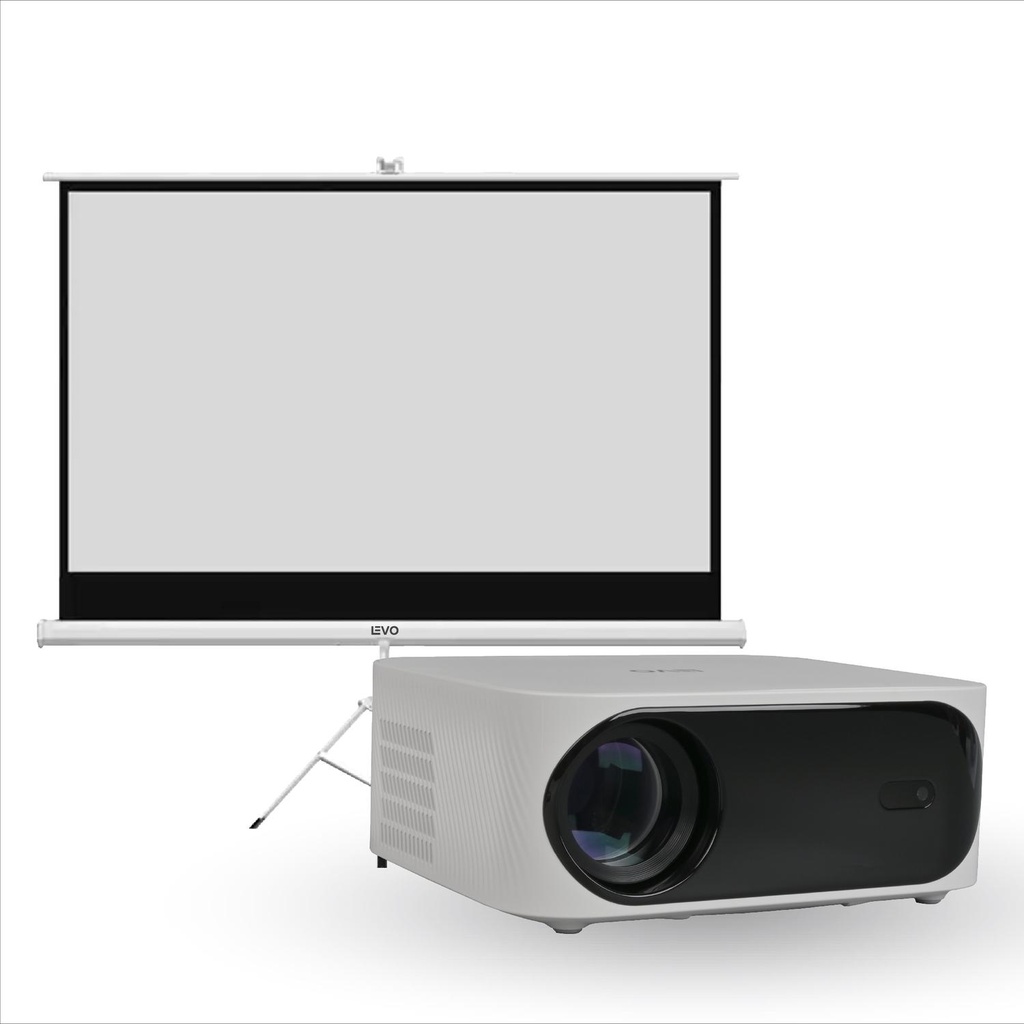 Proyector Portatil Smart Orion 12000lm + Telón 100" LEVO