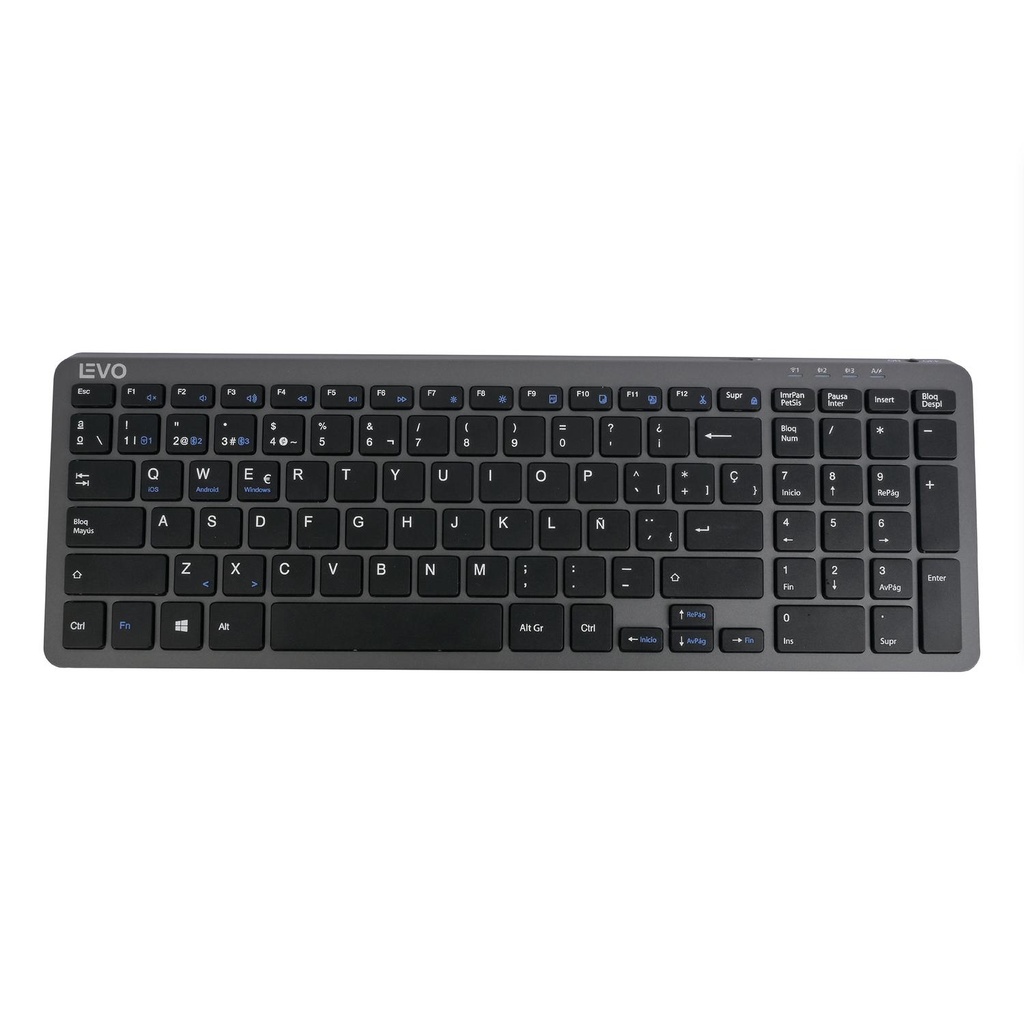 Teclado Inalámbrico Cygna Slim Grafito Levo