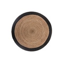 Alfombra Yute Redonda Con Borde Negro 120 cm Atmosphera