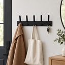 Perchero de Pared 5 Ganchos Negro DAY