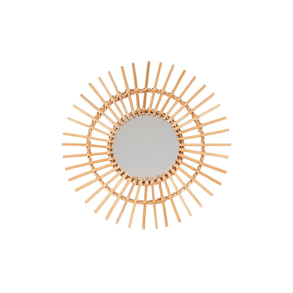 Espejo Redondo Decorativo Diseño Sol de Ratán Atmosphera