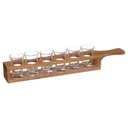 Soporte Madera Con 6 Vasos De Chupito Secret de Gourmet