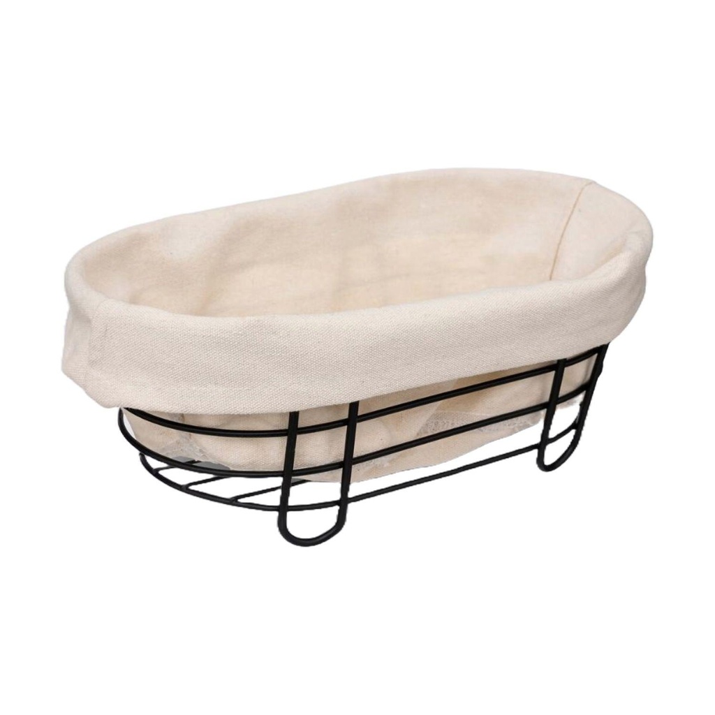 Panera Cesta Ovalada Acero 30x18x11 cm 5Five