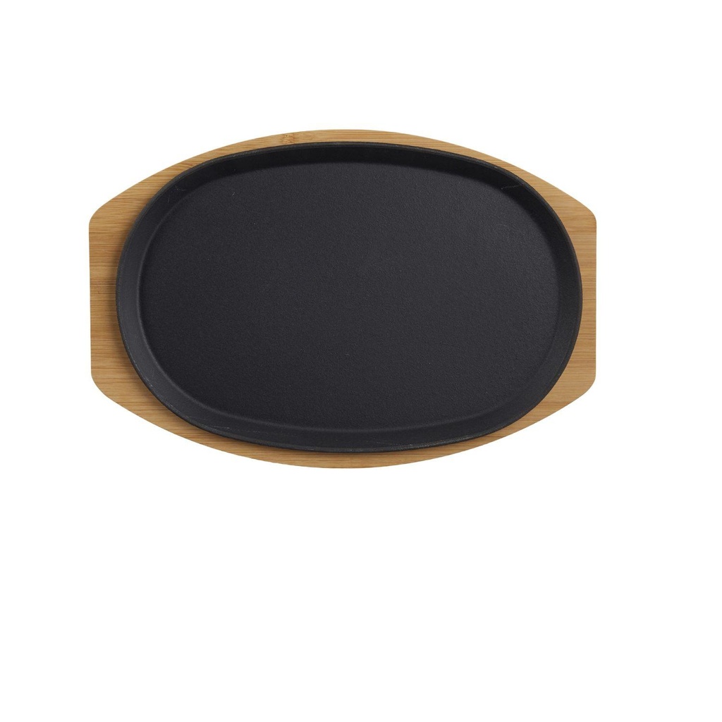 Fuente Hierro Fundido Con Bandeja Bambú 20x30 Cm Dangrill