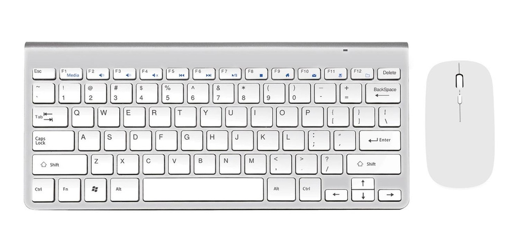 Kit Teclado y Mouse Inalámbrico Blanco Levo