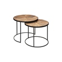 Mesa De Centro Doble Basile Madera 56 X 51 cm Atmosphera