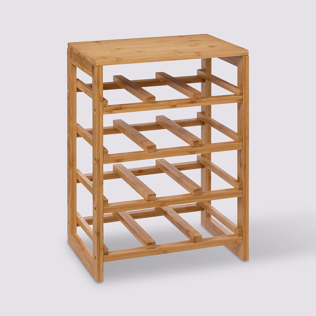 Rack De Vino De Bambú Para 12 Botellas 5Five
