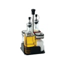 Set Alcuza 4 Pcs Aceite Vinagre Condimento con Soporte 5Five