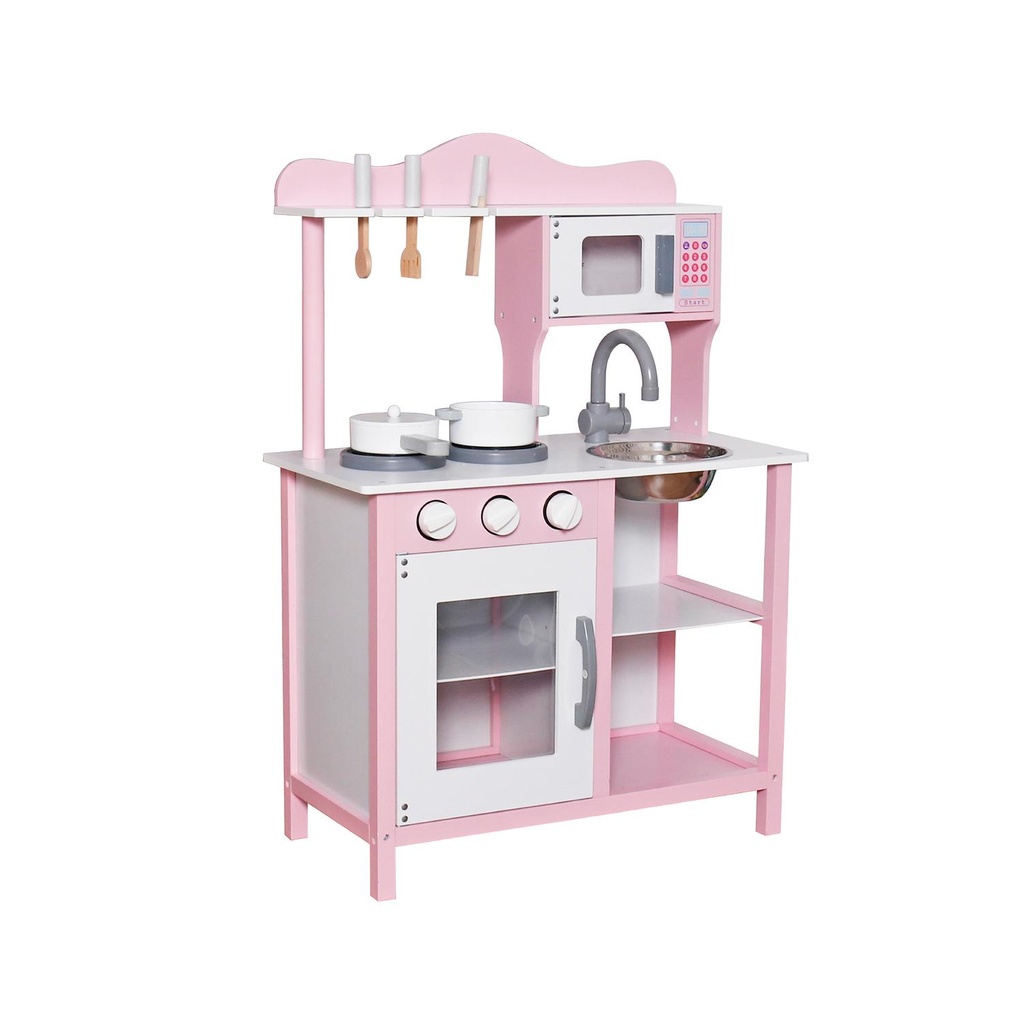 Cocina de Juguete Infantil Niños Madera Rosada con Acc Bandú