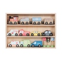 Set Autos de Juguete Tren Pista y Señaleticas Madera Bandú