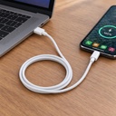 Cable De Carga USB-C a Lightning 1 Mt Blanco LEVO