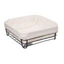 Panera Cuadrada Metal Y Lona 25X25X10 Cm 5Five
