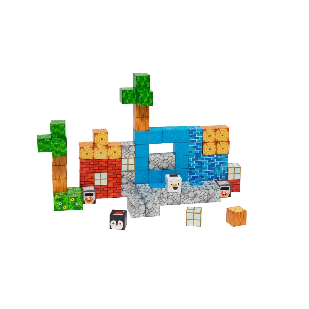 Juego Bloques Magnéticos 89pcs MineBlocks Aventura Bandú