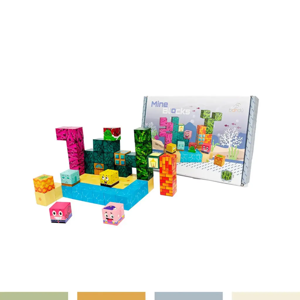 Juego Bloques Magnéticos 54pcs MineBlocks Bob Marino Bandú