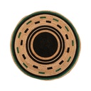 Alfombra de Yute Redonda Borde Negro Verde 118 cm Atmosphera