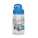 Botella Agua Niños Hot Wheels Race 420ml con Bombilla UMA
