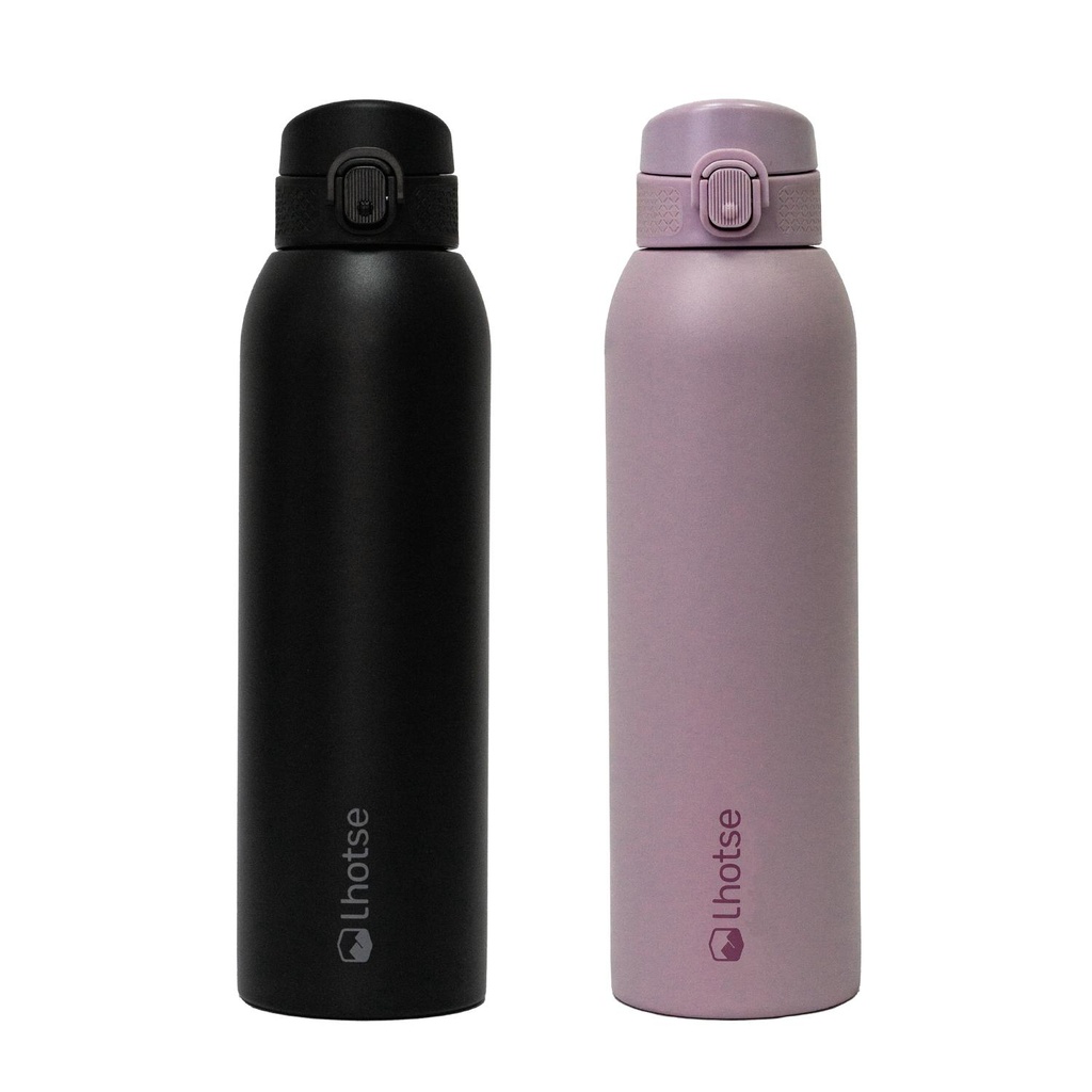 Botella Térmica Acero Inox 3 Tapas HydroCore 1Lt Set X2